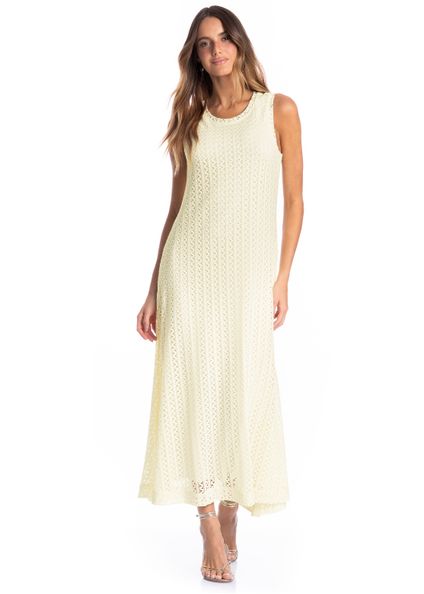 Vestido Feminino Regata Evasê Oásis Branco - Imagem 1