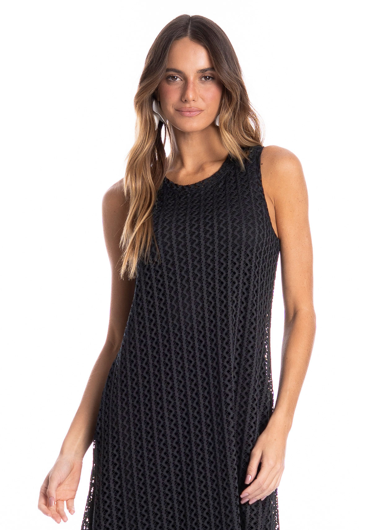 Vestido Feminino Regata Evasê Oásis - Imagem 3 - Mobile