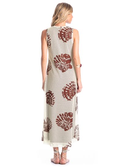 Vestido Feminino Regata Evasê Conchas - Imagem 2 - Desktop