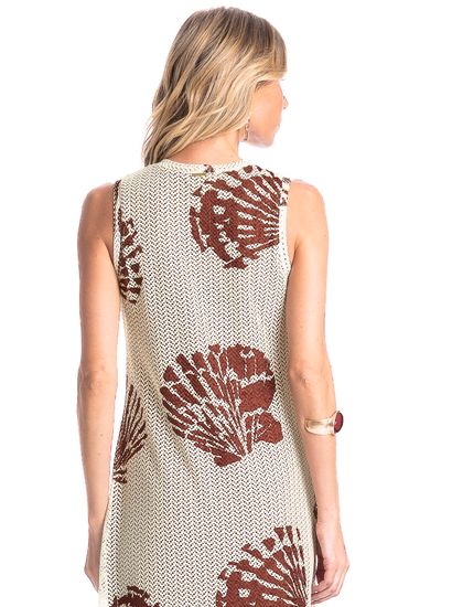 Vestido Feminino Regata Evasê Conchas - Imagem 4 - Desktop