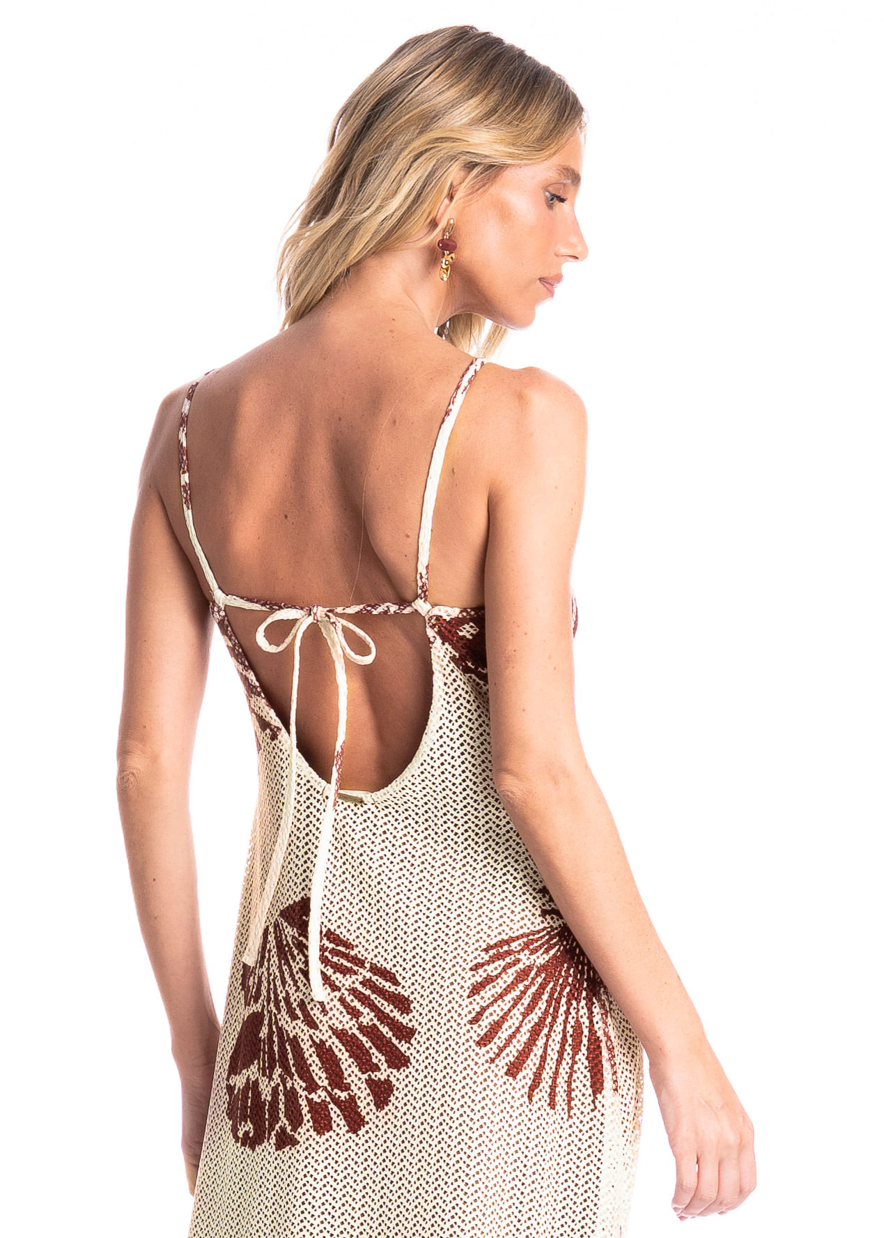 Vestido Feminino Longo Conchas - Imagem 4 - Mobile