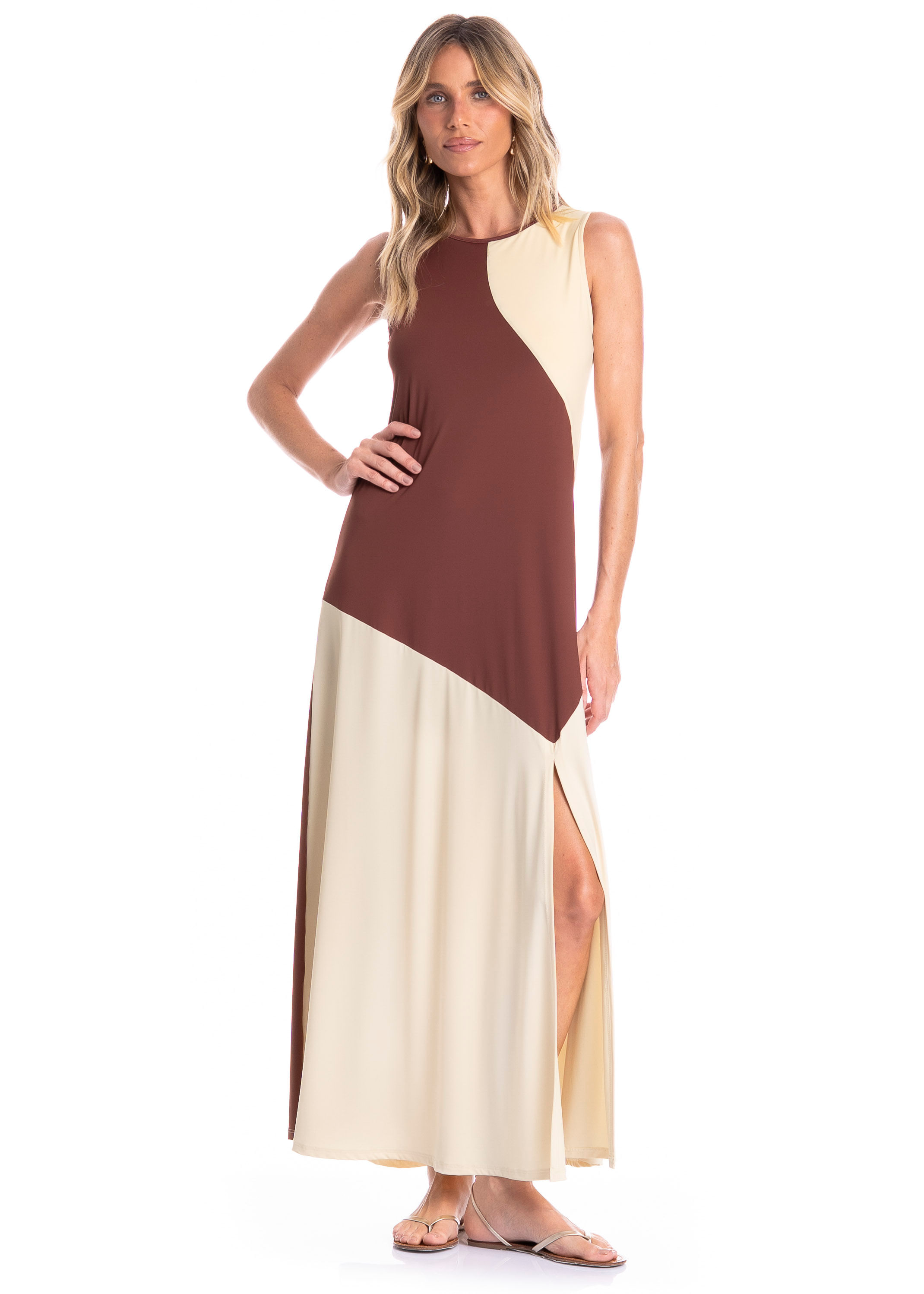 Vestido Feminino Bicolor Essenza - Imagem 1