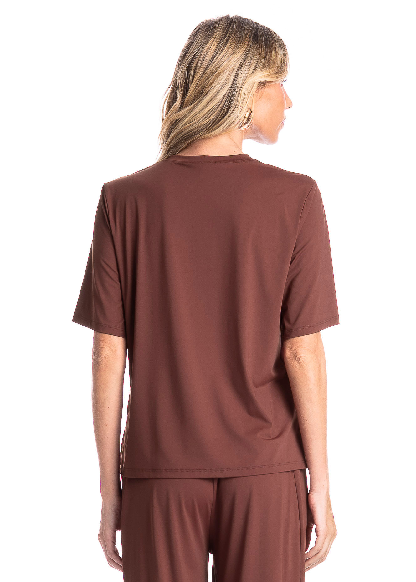 Blusa Feminina Ampla Essenza Marrom - Imagem 2