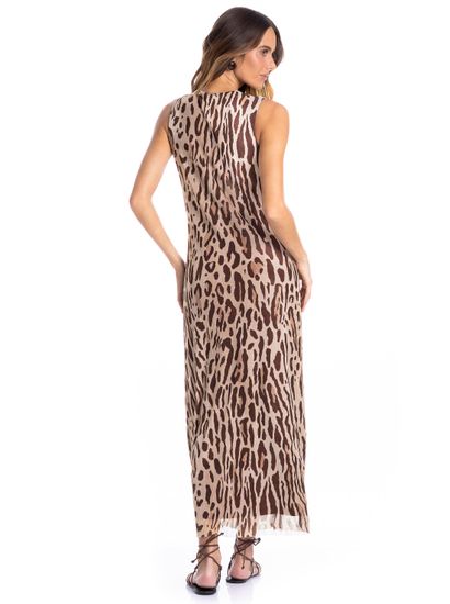 Vestido Feminino Em Tule Onça - Imagem 2 - Desktop