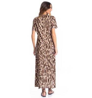Vestido Feminino Com Manga Onça - Imagem 2 - Mobile