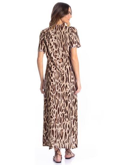Vestido Feminino Com Manga Onça - Imagem 2 - Desktop