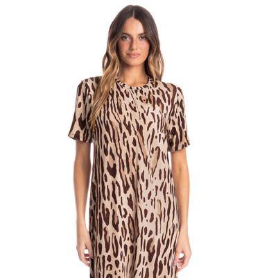 Vestido Feminino Com Manga Onça - Imagem 3 - Mobile