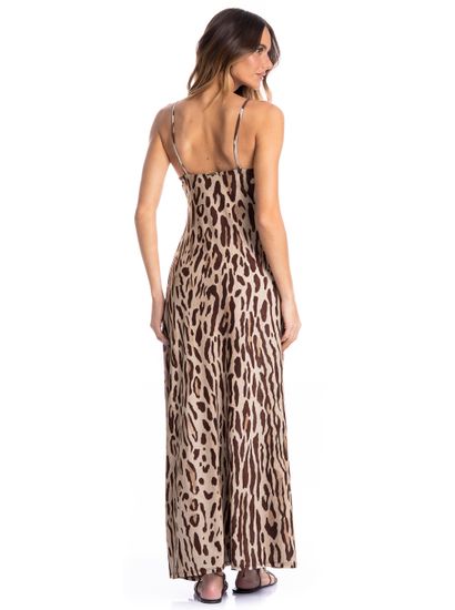 Vestido Feminino Franzido Onça - Imagem 2 - Desktop