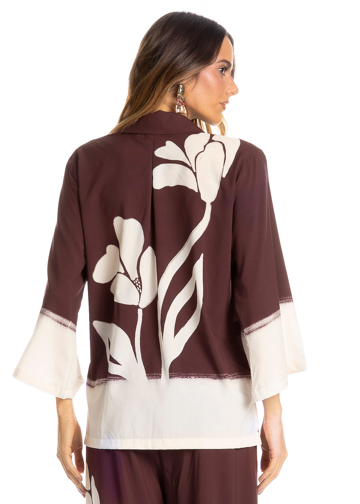 Camisa Feminina Abotoada Toscana Vermelho - Imagem 2