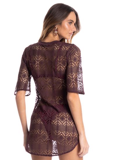 Vestido Feminino Curto Com Manga Barolo - Imagem 2 - Desktop