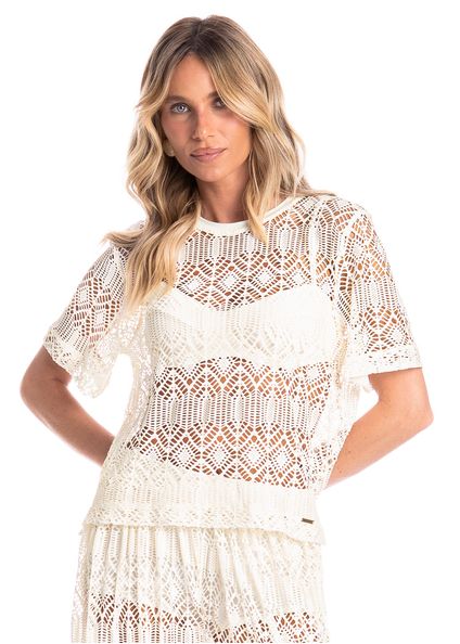 Blusa Feminina Barolo Branco - Imagem 1