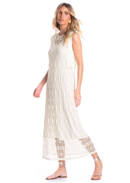 Vestido Regata Com Combinete Barolo Branco - Imagem 1