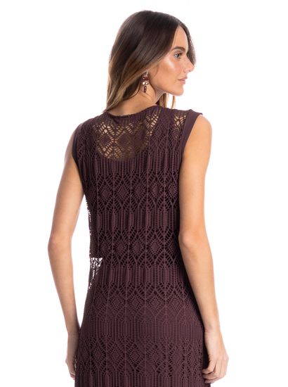 Vestido Regata Com Combinete Barolo - Imagem 4 - Desktop