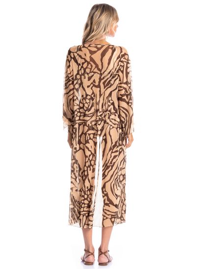 Kaftan De Tule Com Manga Siena - Imagem 2 - Desktop