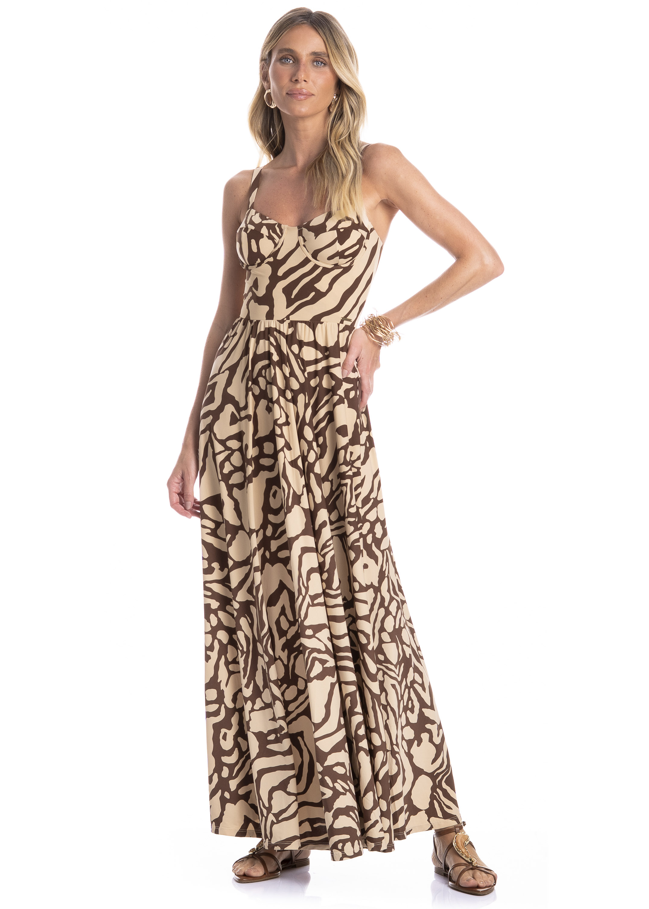 Vestido Feminino Longo Corset Siena - Imagem 1