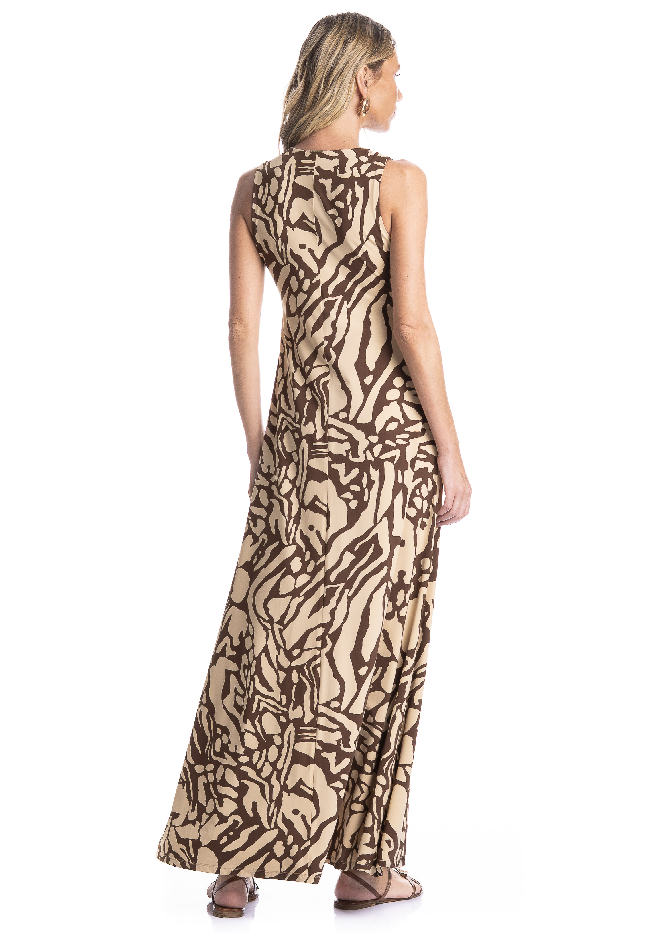 Vestido Feminino Evasê Siena Marrom - Imagem 2