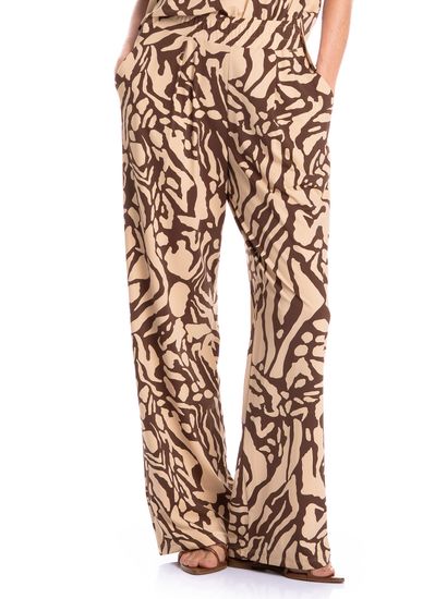 Calça Feminina Com Pregas E Bolso Siena - Imagem 3 - Desktop