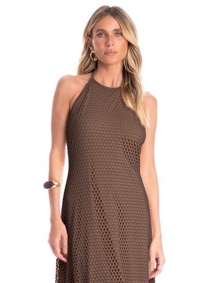 Vestido Feminino Frente Única Trama - Imagem 3 - Desktop