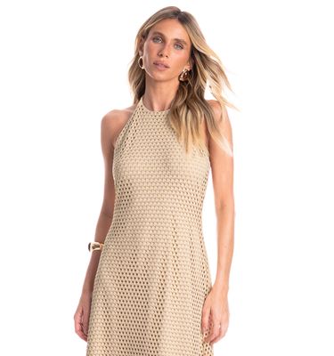 Vestido Feminino Frente Única Trama - Imagem 3 - Mobile