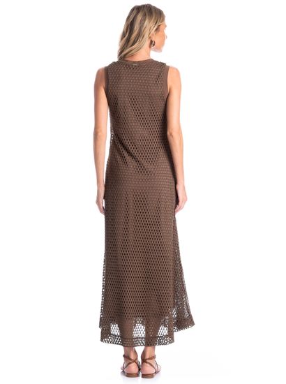 Vestido Feminino Regata Evasê Trama - Imagem 2 - Desktop