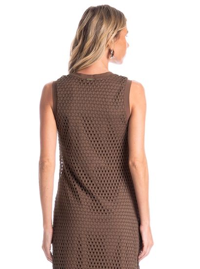 Vestido Feminino Regata Evasê Trama - Imagem 4 - Desktop