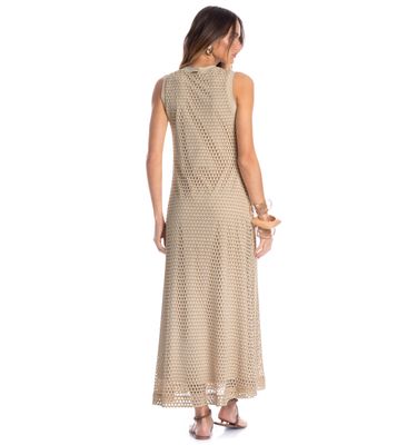 Vestido Feminino Regata Evasê Trama - Imagem 2 - Mobile