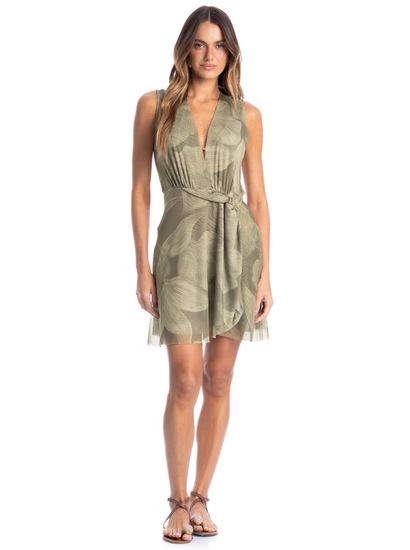 Vestido Feminino Em Tule Curto Com Nó Bruma - Imagem 3 - Desktop