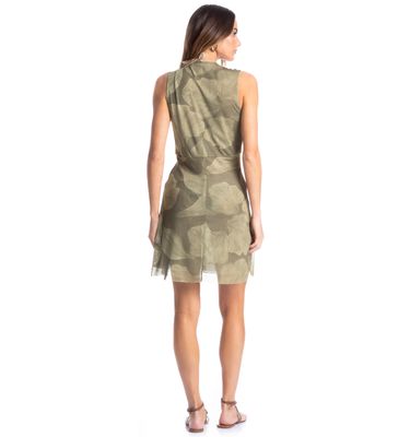 Vestido Feminino Em Tule Curto Com Nó Bruma - Imagem 4 - Mobile