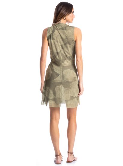 Vestido Feminino Em Tule Curto Com Nó Bruma - Imagem 4 - Desktop