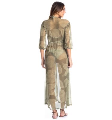 Kaftan Em Tule Com Manga Bruma - Imagem 2 - Mobile