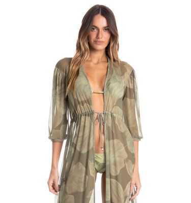 Kaftan Em Tule Com Manga Bruma - Imagem 3 - Mobile