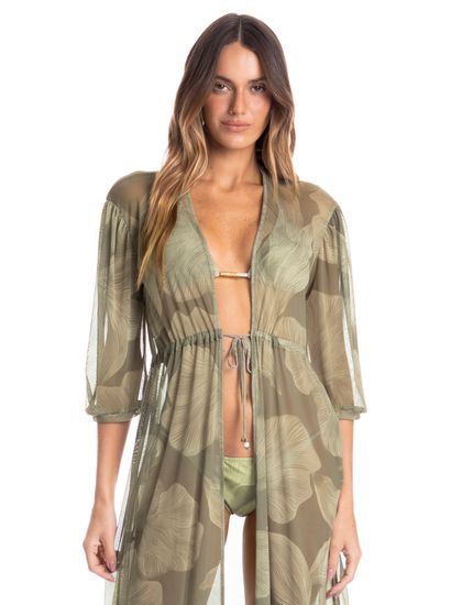 Kaftan Em Tule Com Manga Bruma - Imagem 3 - Desktop