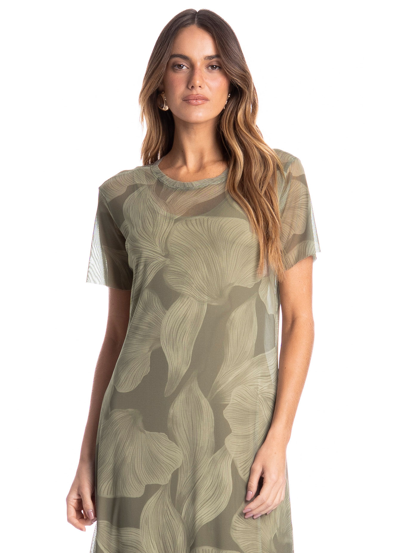 Vestido De Tule Com Manga E Combinete Bruma - Imagem 3 - Mobile
