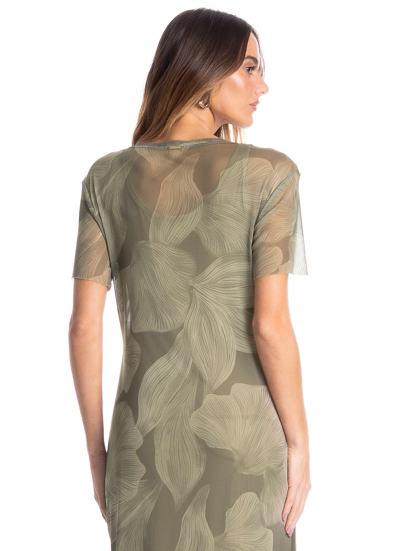 Vestido De Tule Com Manga E Combinete Bruma - Imagem 4 - Mobile