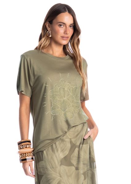 Camiseta Feminina Bruma Verde - Imagem 1
