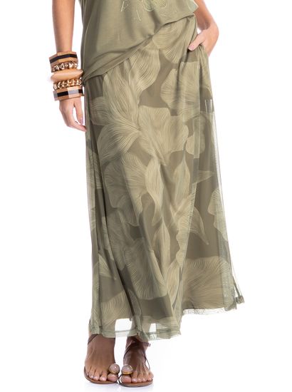Saia Feminina Em Tule Com Bolso Bruma - Imagem 3 - Desktop