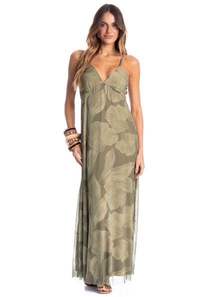 Vestido Feminino Longo Bruma Verde - Imagem 1