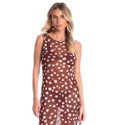 Vestido Regata Em Tule Poá - Imagem 3 - Mobile