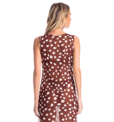 Vestido Regata Em Tule Poá - Imagem 4 - Mobile