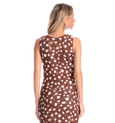 Vestido Franzido Em Tule Com Combinete Poá - Imagem 4 - Mobile