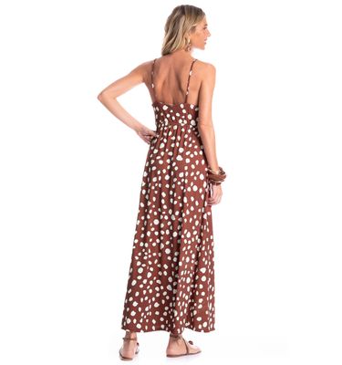 Vestido Feminino Longo Poá - Imagem 2 - Mobile