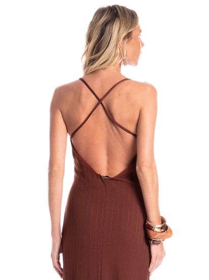 Vestido Feminino Alcinha Costas Cruzadas Orla - Imagem 4 - Desktop