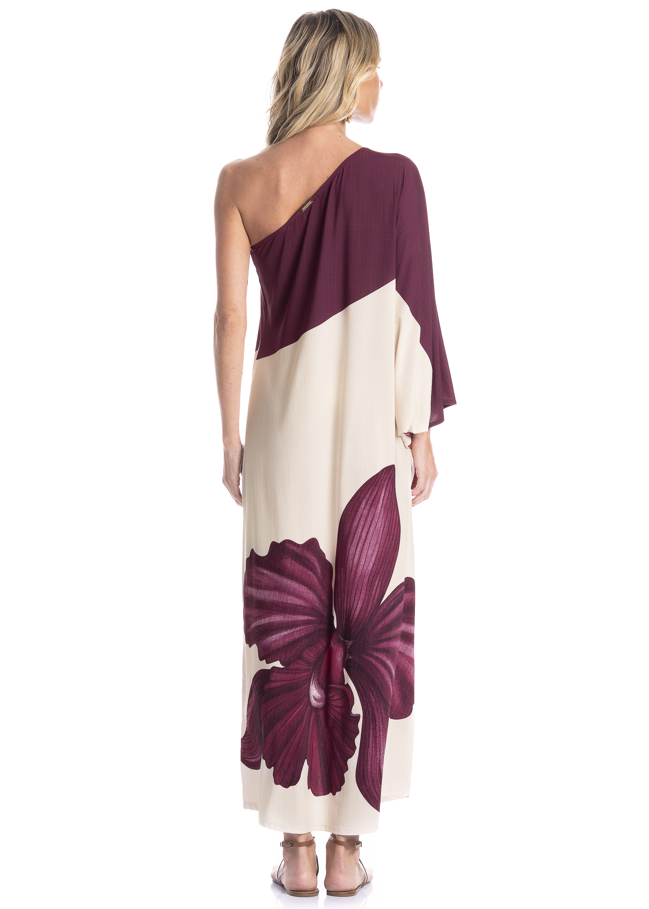 Vestido Feminino Assimétrico Floral - Imagem 2 - Mobile