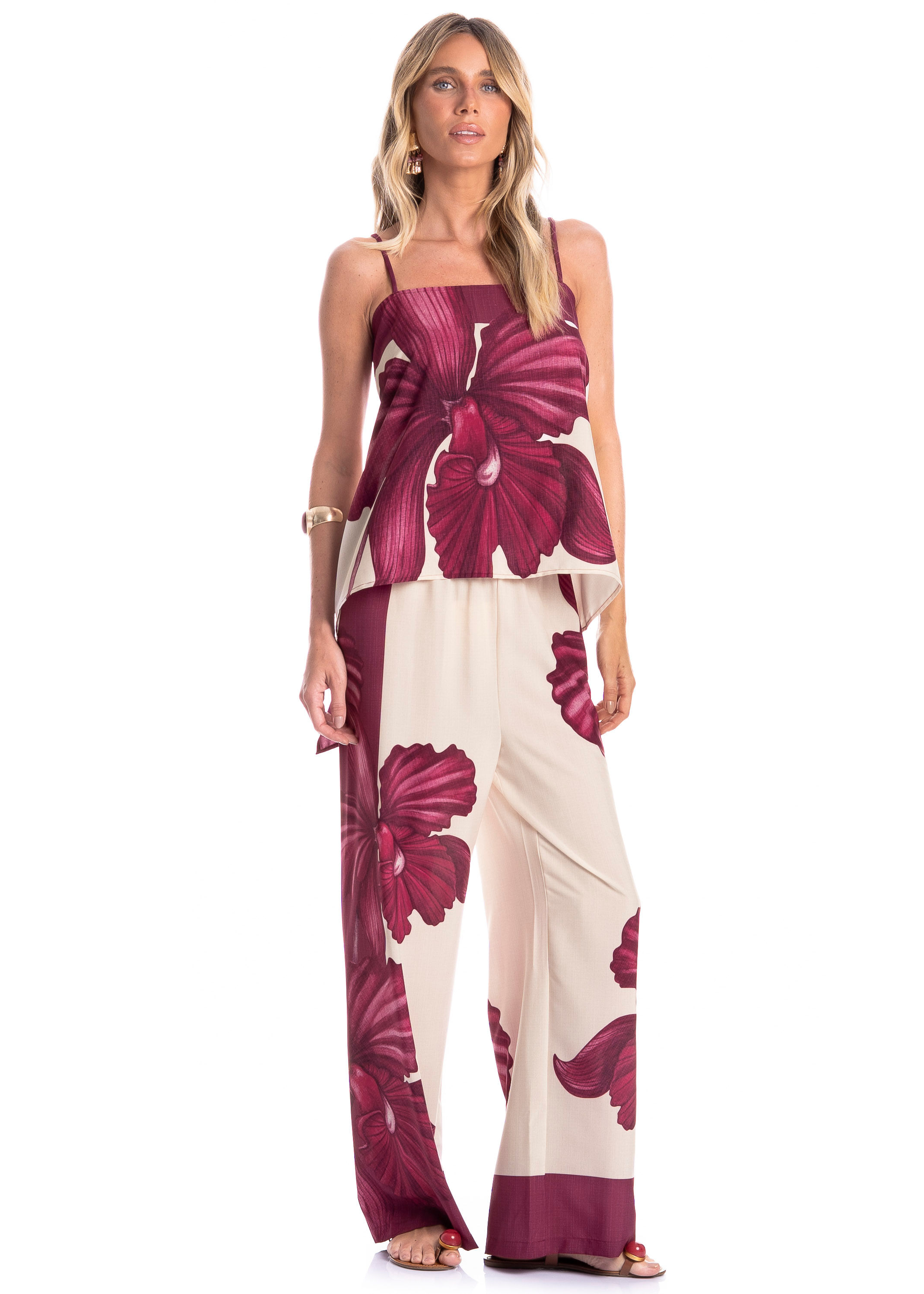 Calça Feminina Floral - Imagem 1