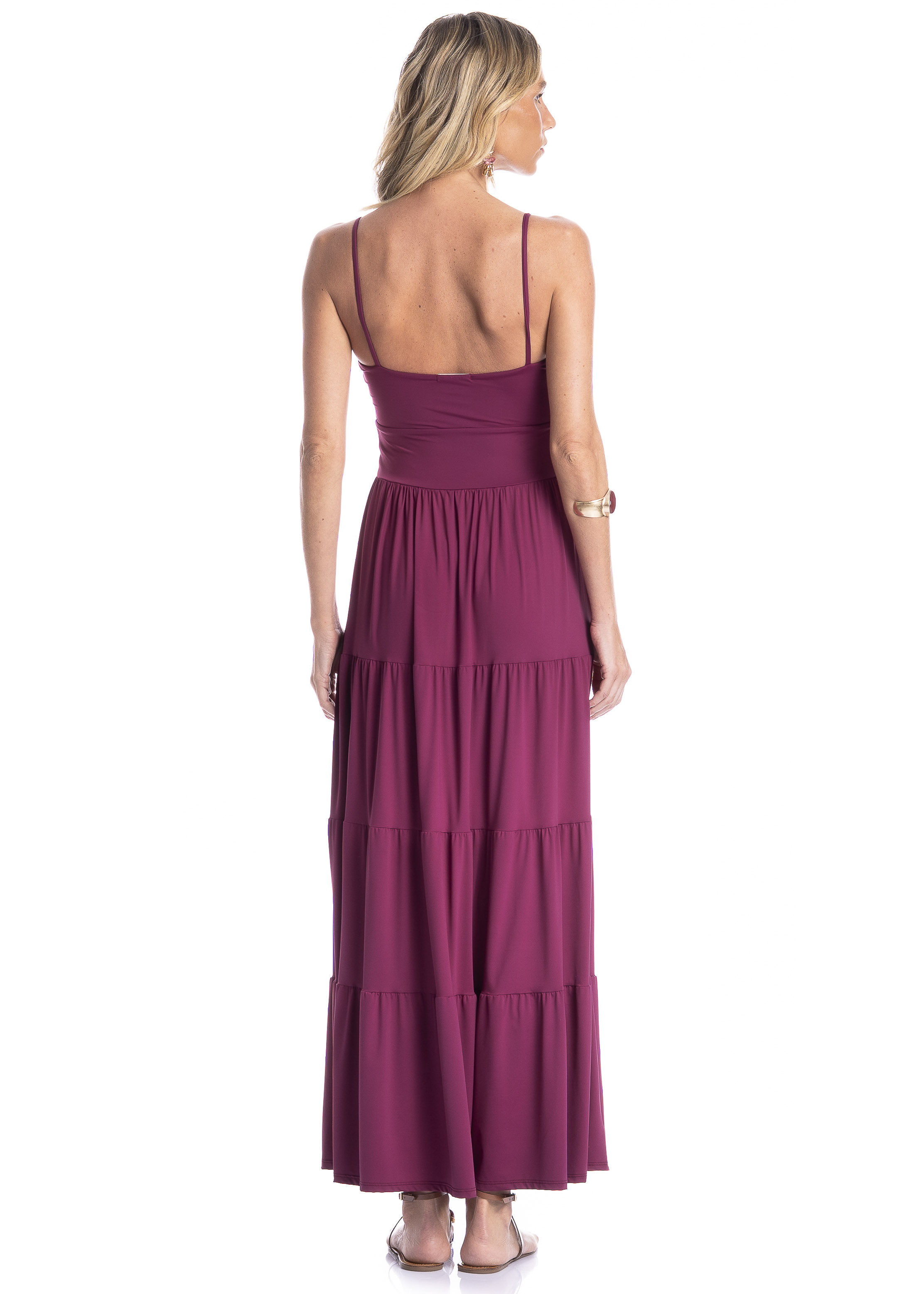Vestido Feminino Babados Floral - Imagem 2 - Mobile