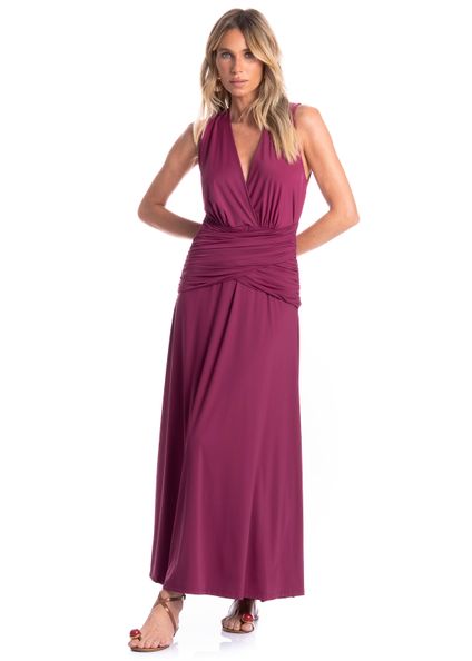 Vestido Feminino Transpassado Floral Rosa - Imagem 1