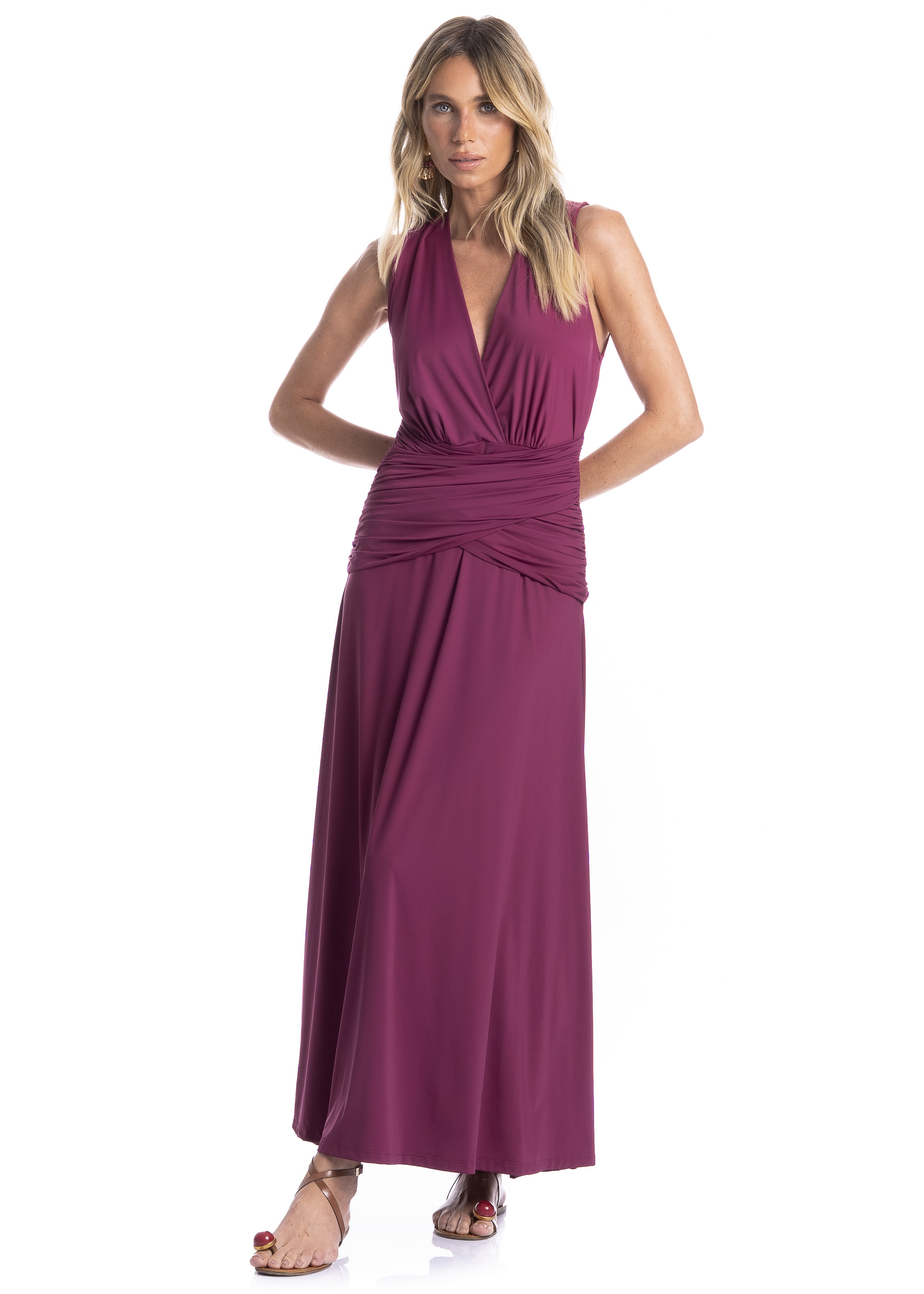 Vestido Feminino Transpassado Floral - Imagem 1