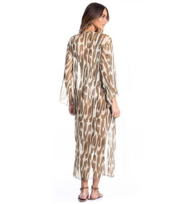 Kaftan De Tule Com Manga Savanna - Imagem 2 - Mobile
