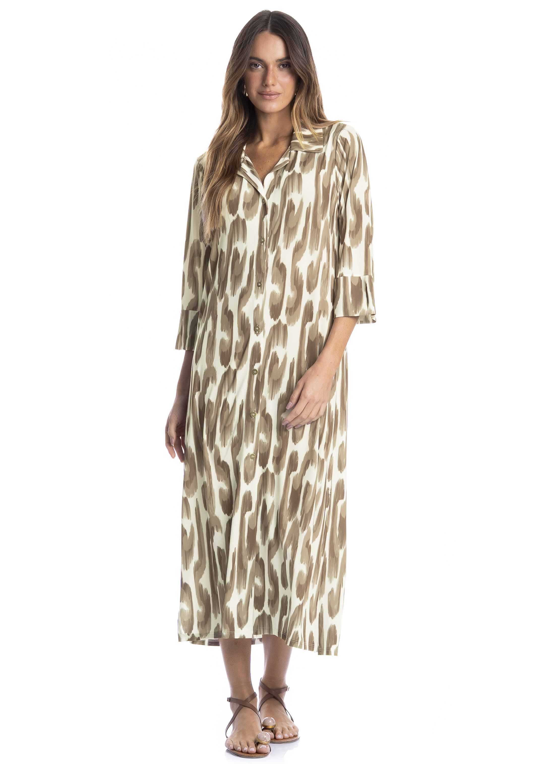 Chemise Feminina Midi Manga 7/8 Savanna - Imagem 1