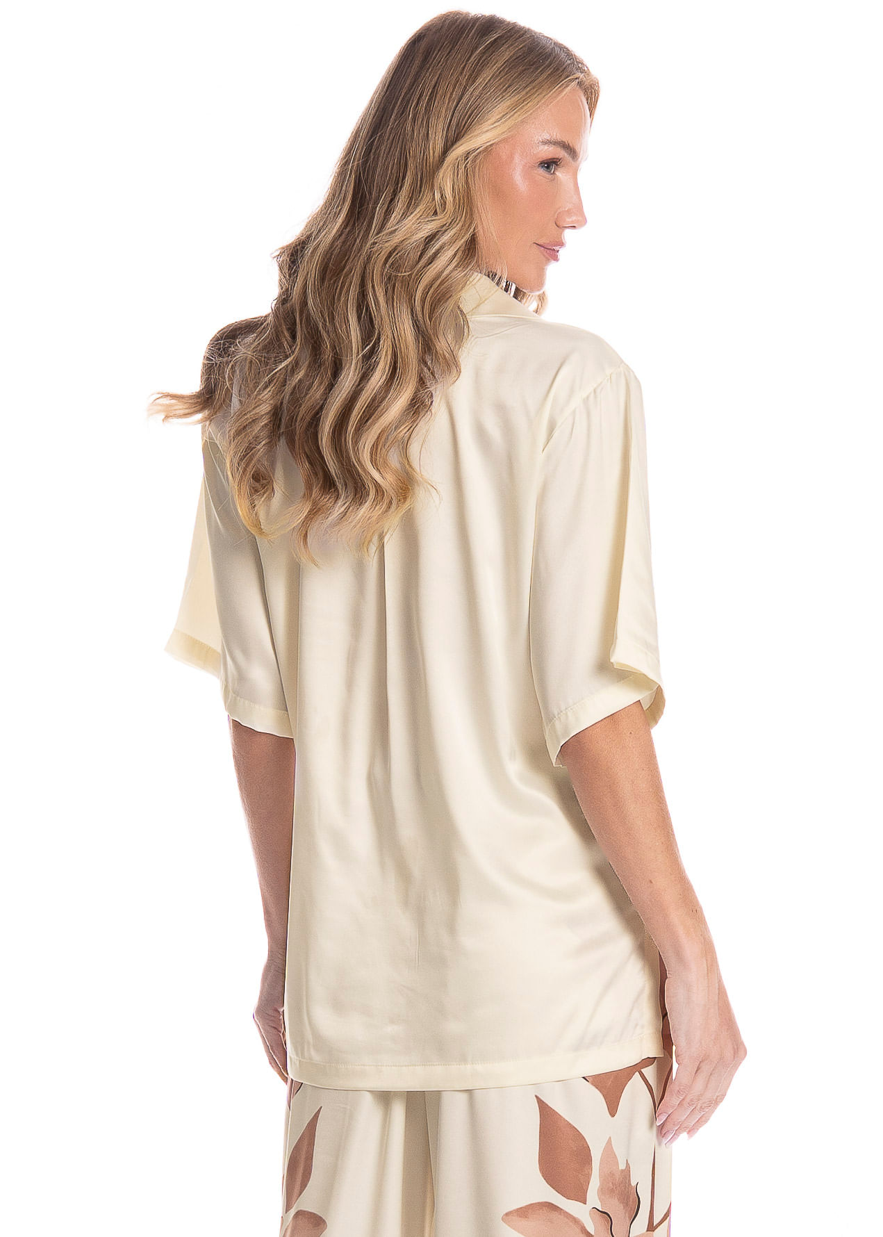 Pijama Feminino Longo Americano Thalia - Imagem 4 - Mobile